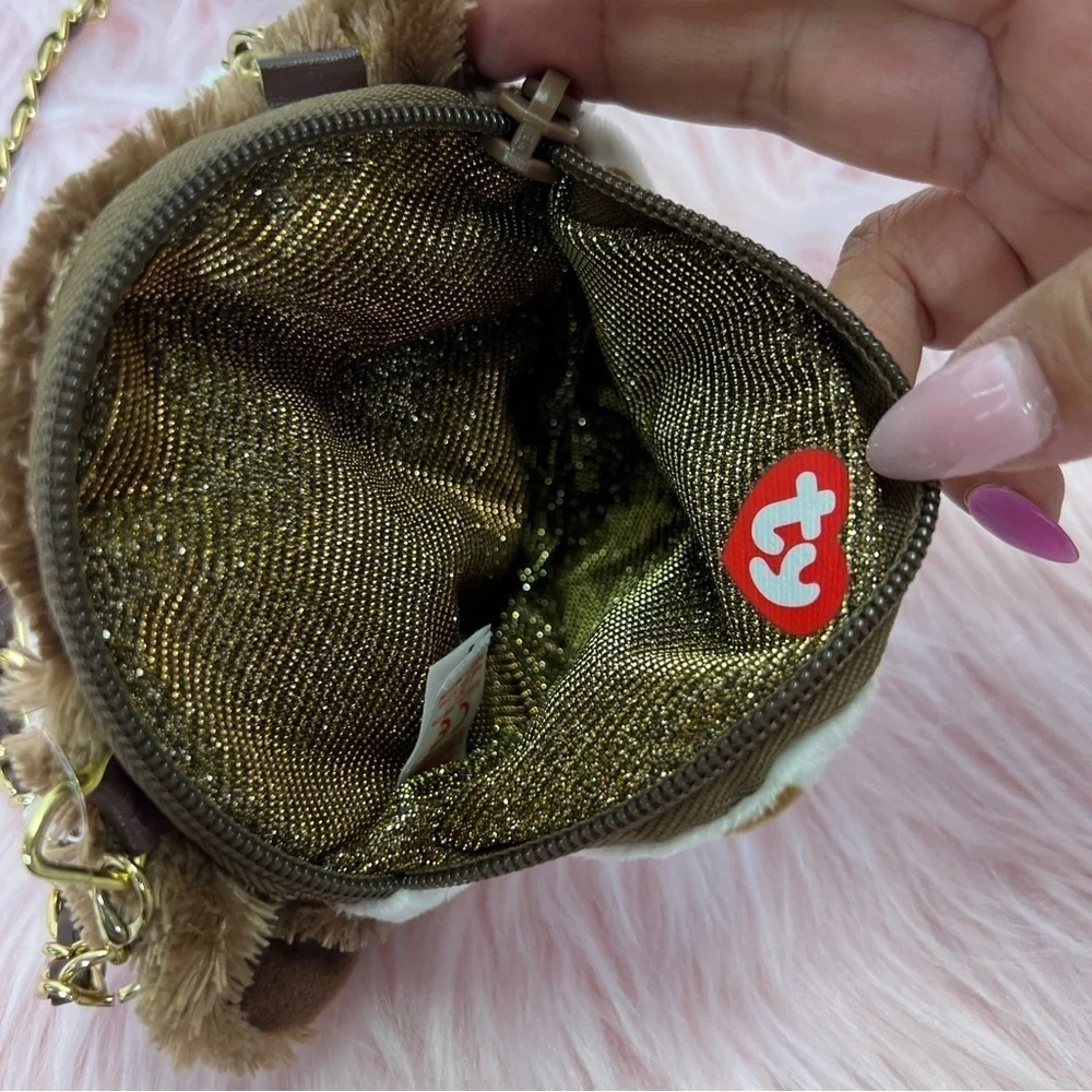 NEW Mini TY Fur puppy Animal Mini Bag